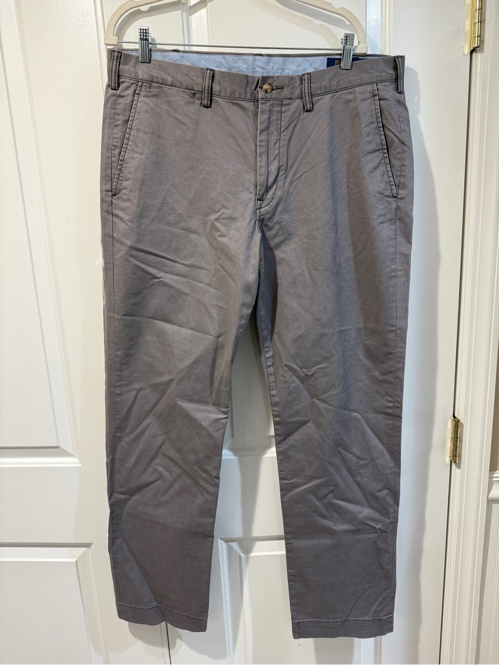 Ralph Lauren Men's Gray Chino Pants - Straight Casual Style